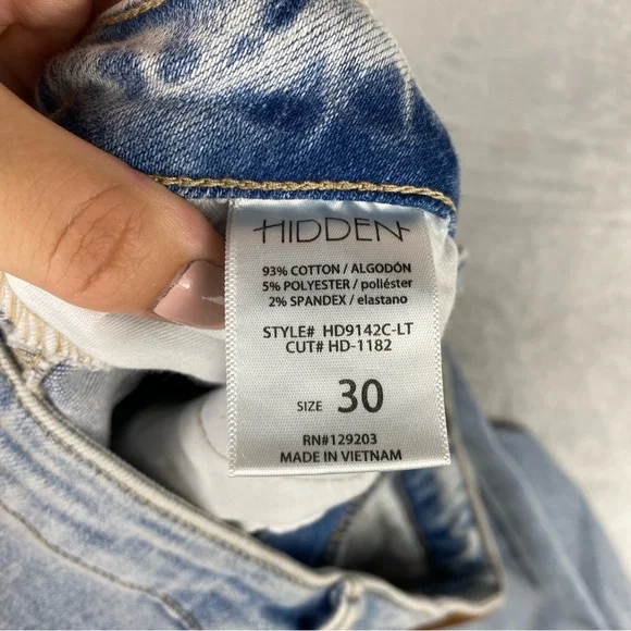 Hidden Jeans Women's 30 Light Blue Nori High Waist Cropped Wide Leg - Picture 8 of 8